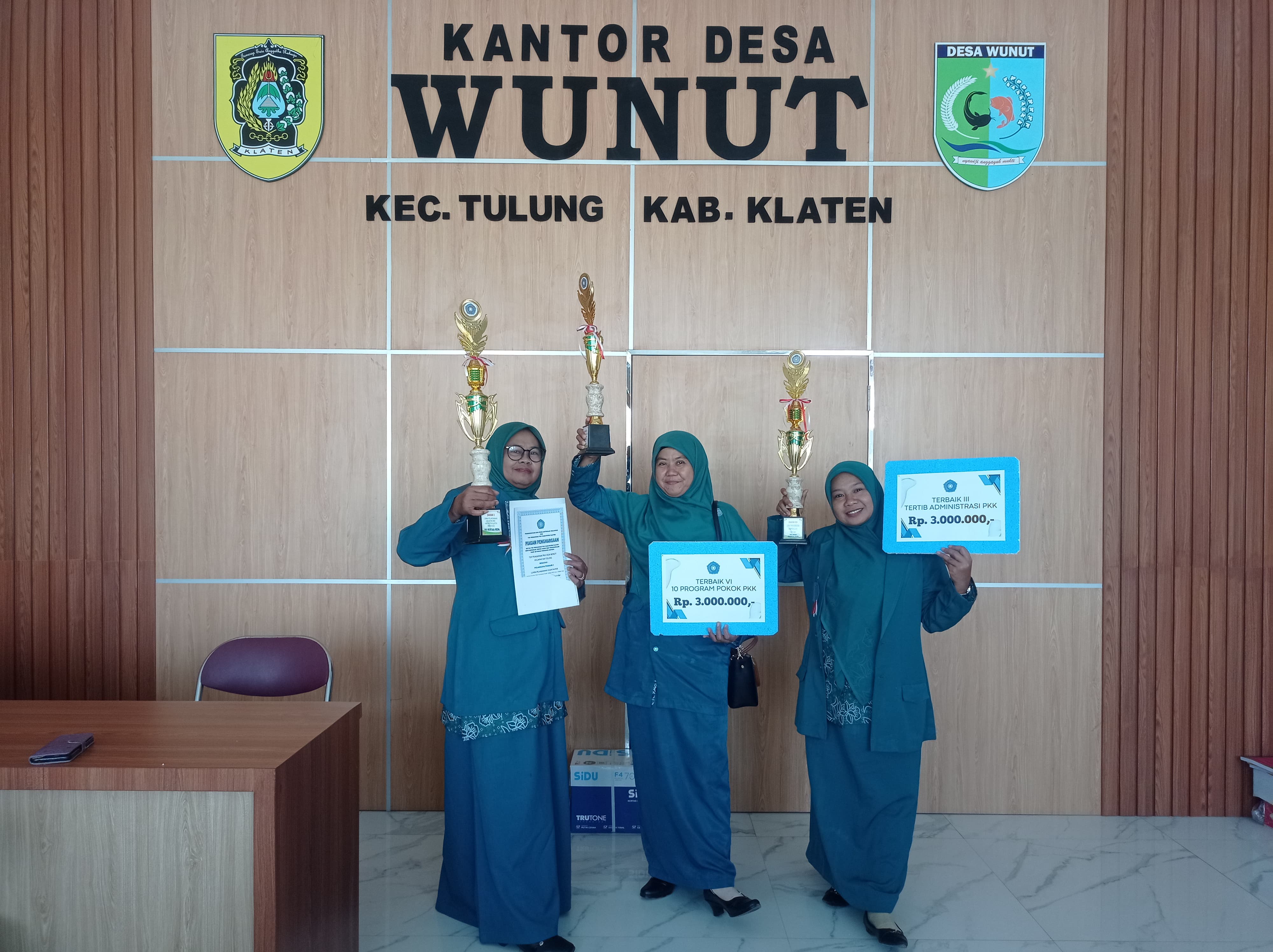 TP PKK Desa Wunut Juara I Pemenang Pelaksana terbaik Lomba BKB Sekabupaten Klaten