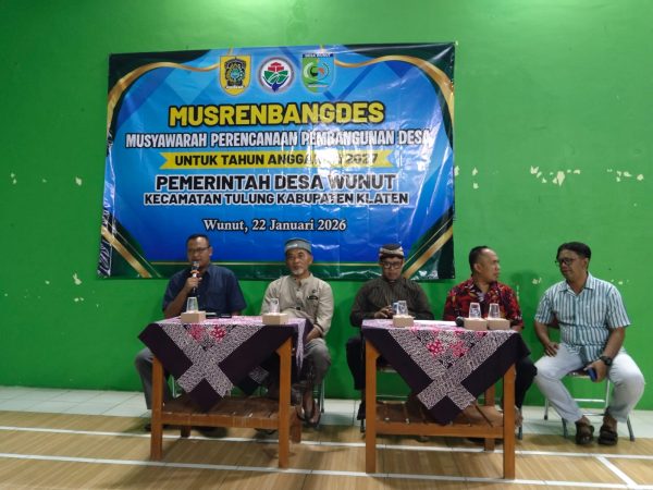 Musrenbangdes Tahun anggaran 2027 : Menuju Wunut yang sejahtera